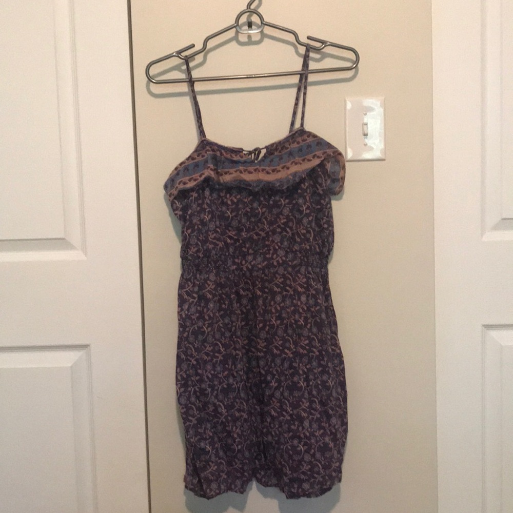 Dark purple and flower dress